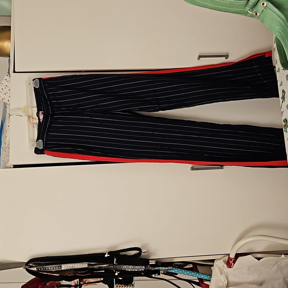 Urban Outfitters Navy and Red Slit Pants